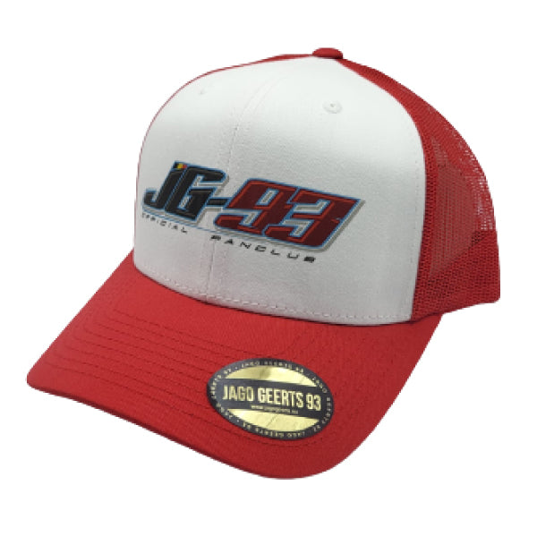JG 93 RED/ WHITE CAP OFFICIAL FANCLUB JG93 PRINTED