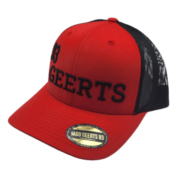 JG93 red cap 3D embroidered