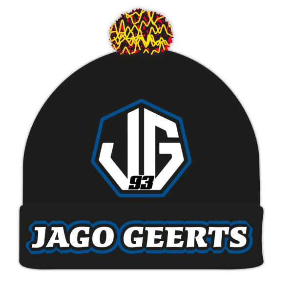 JG93 Beanie Black with Pom