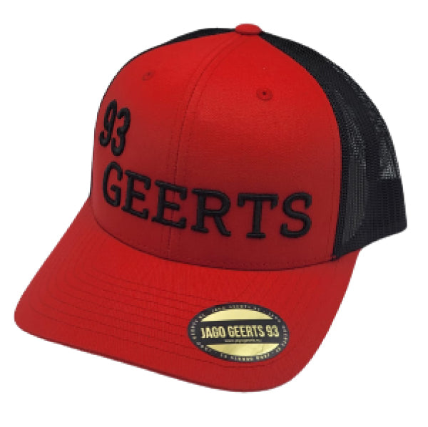 JG93 red cap 3D embroidered